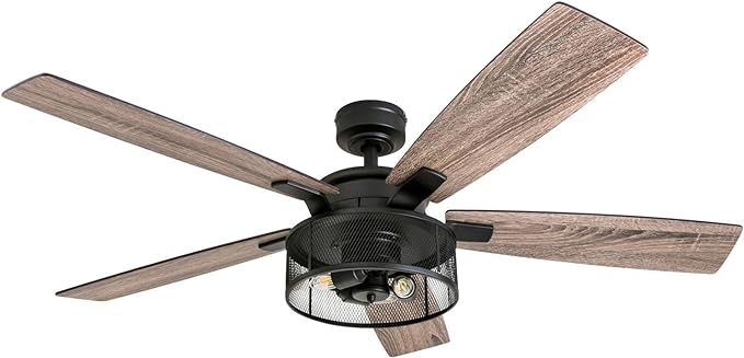 Honeywell 52 Inch Industrial Style Ceiling Fan With Light (50614 01)